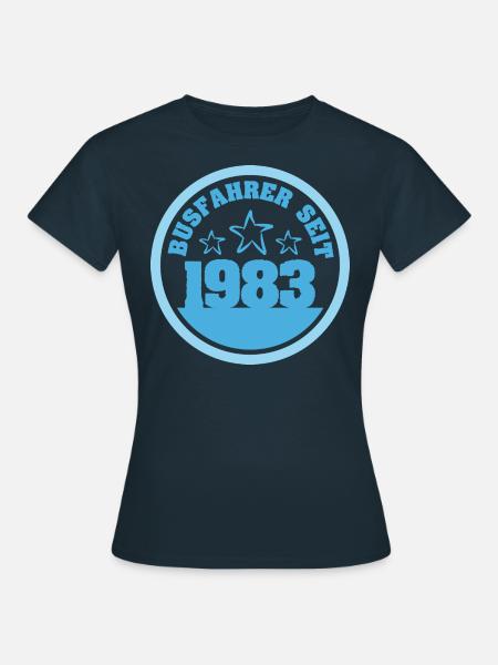 Jahr 1983 - Frauen T-Shirt - Navy