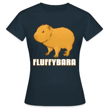 Capybara moelleux - T-shirt Femme - marine - Devant - AI Model Female 172 dark (172cm)