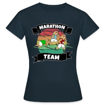 Marathon - Women's T-Shirt - navy - Front - AI Model Female 172 dark (172cm)