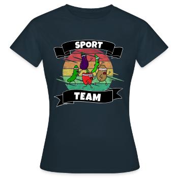 Sport team - Women's T-Shirt - navy - Front - AI Model Female 172 dark (172cm)