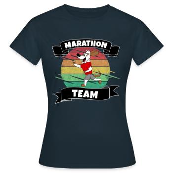Marathon - Frauen T-Shirt - Navy - Vorne - AI Model Female 172 dark (172cm)