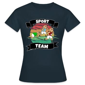 Sport team - Women's T-Shirt - navy - Front - AI Model Female 172 dark (172cm)