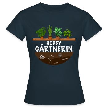 Hobby Gärtnerin - Frauen T-Shirt - Navy - Vorne - AI Model Female 172 dark (172cm)
