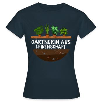 Gärtnerin aus Leidenschaft - Frauen T-Shirt - Navy - Vorne - AI Model Female 172 dark (172cm)