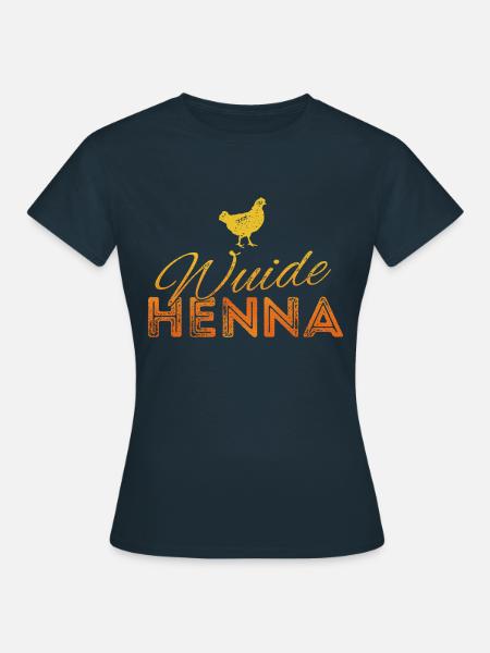 Wuide Henna - rot-orange - Frauen T-Shirt - Navy