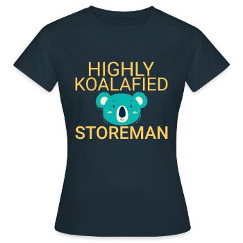 Storeman Koalafied - Women's T-Shirt - navy - Front - AI Model Female 172 dark (172cm)