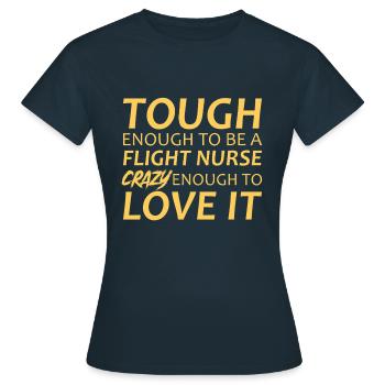 Infirmière de vol Crazy Air Rescue - T-shirt Femme - marine - Devant - AI Model Female 172 dark (172cm)