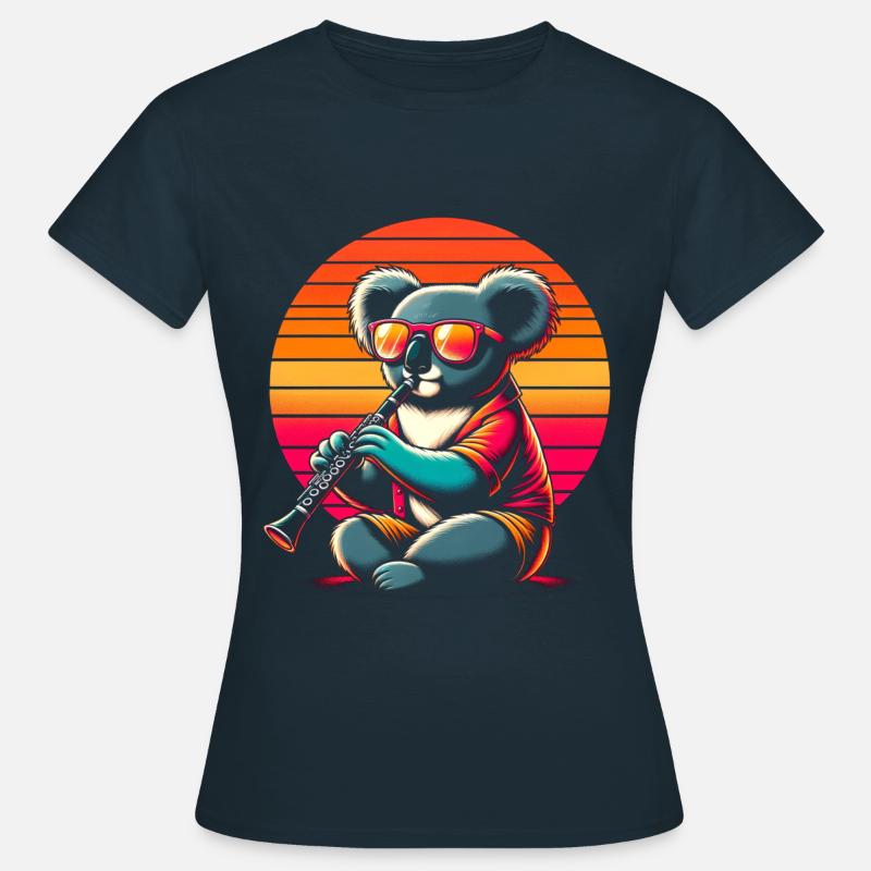 Koala Clarinet - Women's T-Shirt - navy