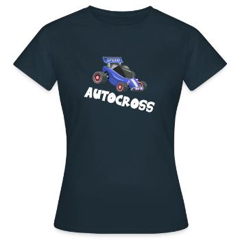 Autocross Stockcar - Frauen T-Shirt - Navy - Vorne - AI Model Female 172 dark (172cm)