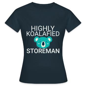 Storeman Koalafied - Women's T-Shirt - navy - Front - AI Model Female 172 dark (172cm)