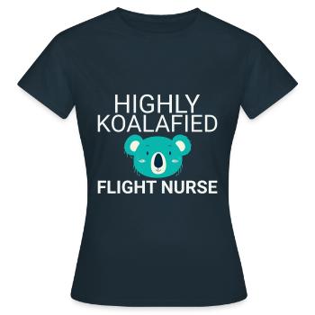 Infirmière de vol Koalafied Air Rescue - T-shirt Femme - marine - Devant - AI Model Female 172 dark (172cm)