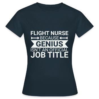 Infirmière de vol Genius Air Rescue - T-shirt Femme - marine - Devant - AI Model Female 172 dark (172cm)