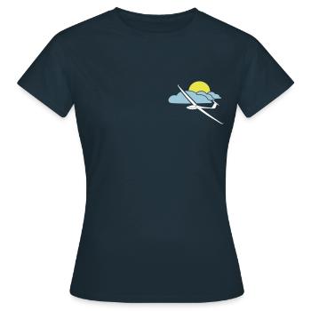 glisse tshirt glider logo glisse - T-shirt Femme - marine - Devant - AI Model Female 172 dark (172cm)