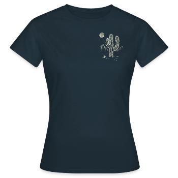 Désert de cactus - T-shirt Femme - marine - Devant - AI Model Female 172 dark (172cm)