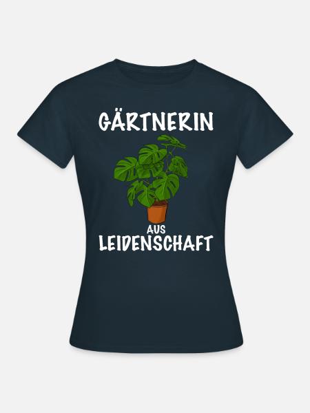Gärtnerin Pflanze - Frauen T-Shirt - Navy