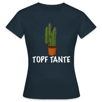 Gärtnerin Topf Tante lustiger Gärtner Spruch - Frauen T-Shirt - Navy - Vorne - AI Model Female 172 dark (172cm)