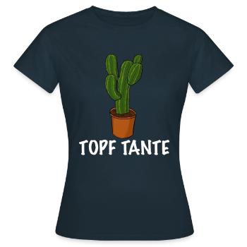 Topf Tante Gärtner Frauen Garten - Frauen T-Shirt - Navy - Vorne - AI Model Female 172 dark (172cm)
