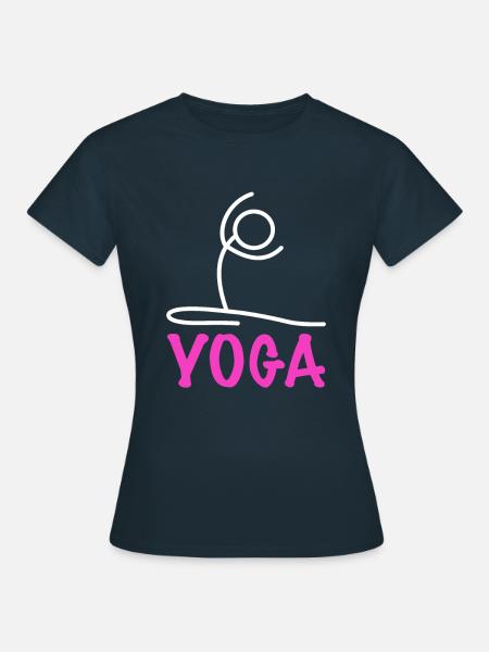 Yoga Figur - Frauen T-Shirt - Navy