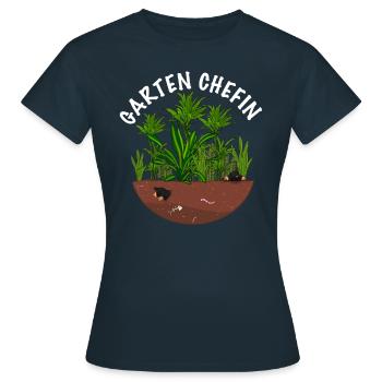Garten Chefin - Frauen T-Shirt - Navy - Vorne - AI Model Female 172 dark (172cm)