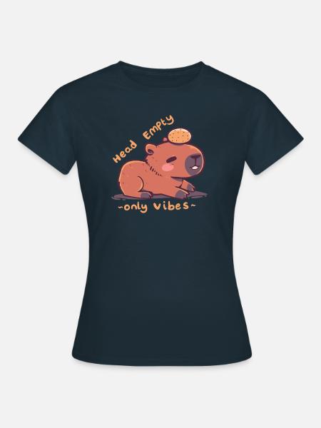 Kopf leeres Wasserschwein - Frauen T-Shirt - Navy