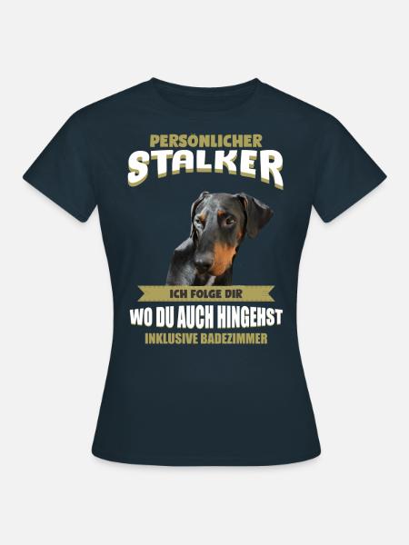Dobermann Tshirt - Dobermann Hund Shirt - Frauen T-Shirt - Navy