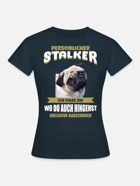 Mops - Mops Hund - Frauen T-Shirt - Navy