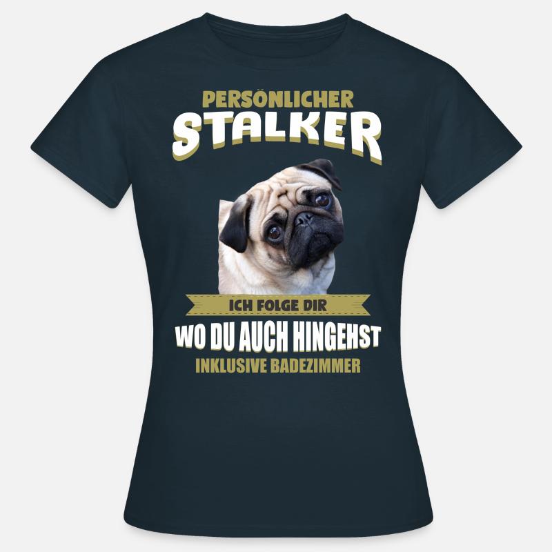 Mops - Mops Hund - Frauen T-Shirt - Navy