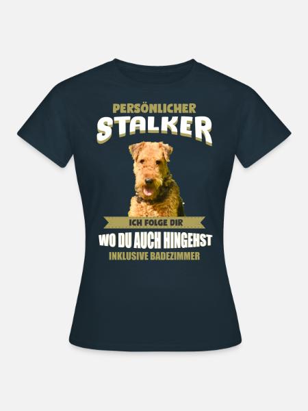 Airedale Terrier Hund - Airedale Terrier - Frauen T-Shirt - Navy