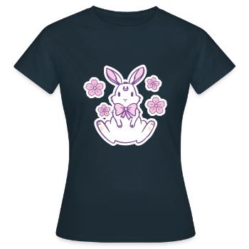 lièvre doux - T-shirt Femme - marine - Devant - AI Model Female 172 dark (172cm)