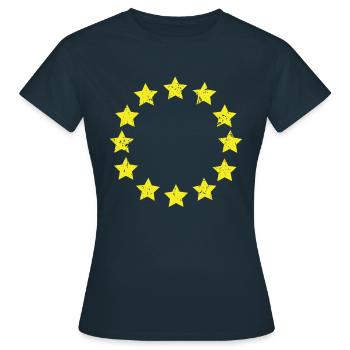 Union européenne Union européenne UE Europe flag - T-shirt Femme - marine - Devant - AI Model Female 172 dark (172cm)