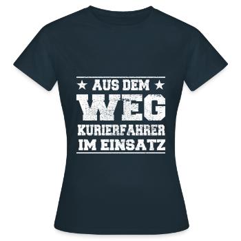 Chauffeur de coursier en action - T-shirt Femme - marine - Devant - AI Model Female 172 dark (172cm)