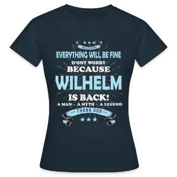 Everything will be fine Wilhelm Is back - Frauen T-Shirt - Navy - Vorne - AI Model Female 172 dark (172cm)