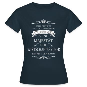 Sa Majesté l’Expert-Comptable - T-shirt Femme - marine - Devant - AI Model Female 172 dark (172cm)