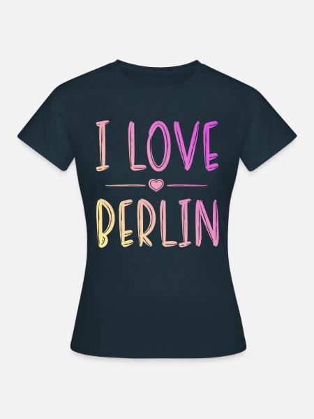 I Love Berlin - Frauen T-Shirt - Navy
