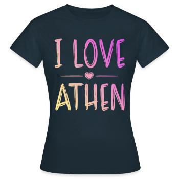 J’aime Athènes - T-shirt Femme - marine - Devant - AI Model Female 172 dark (172cm)