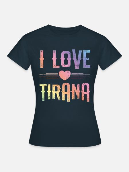 I Love Tirana - Frauen T-Shirt - Navy