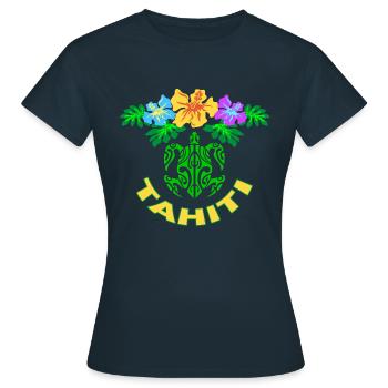 tahiti symbol 02 - Frauen T-Shirt - Navy - Vorne - AI Model Female 172 dark (172cm)