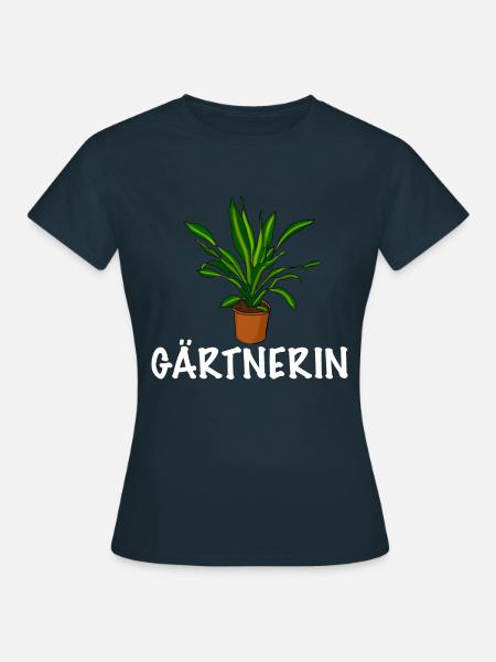 Gärtnerin Topfpflanze - Frauen T-Shirt - Navy