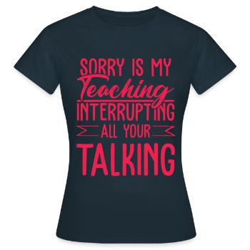 Learning teacher - Women's T-Shirt - navy - Front - AI Model Female 172 dark (172cm)