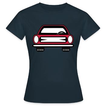 Auto Wagen Fahrzeug grill - Frauen T-Shirt - Navy - Vorne - AI Model Female 172 dark (172cm)