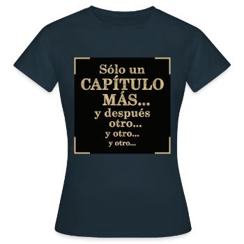 Nur noch ein Kapitel - Frauen T-Shirt - Navy - Vorne - AI Model Female 172 dark (172cm)