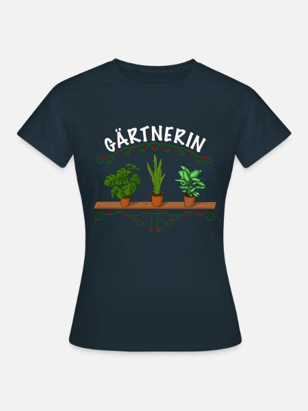 Gärtnerin Pflanzen - Frauen T-Shirt - Navy