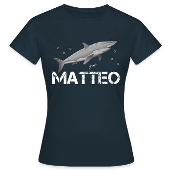 Matteo Geburtstag Matteo - Frauen T-Shirt - Navy - Vorne - AI Model Female 172 dark (172cm)