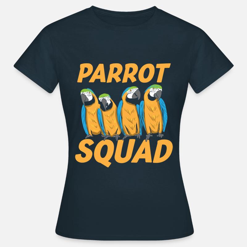 Papegøje Squad Sjov Papegøje Elsker - Dame-T-shirt - marineblå