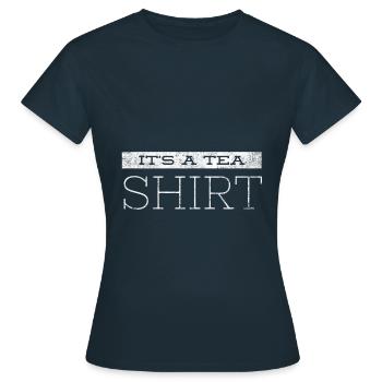 Tea hot drink black tea green tea ice tea - Women's T-Shirt - navy - Front - AI Model Female 172 dark (172cm)