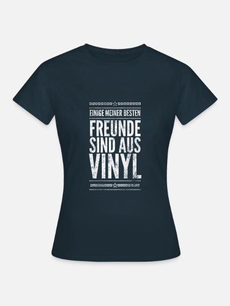 DJ Deejay Musik Techno Music Turntable Geschenk - Frauen T-Shirt - Navy
