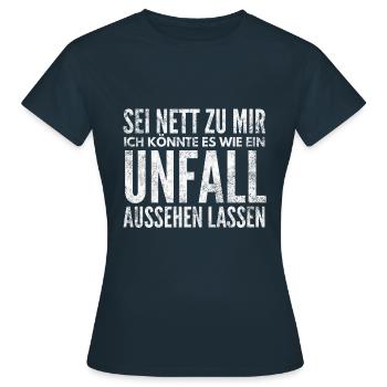 Wie ein Unfall im Krankenhaus - Frauen T-Shirt - Navy - Vorne - AI Model Female 172 dark (172cm)