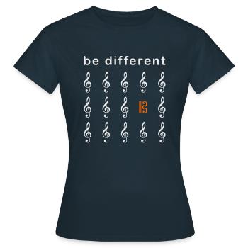 Touche Alt Différent bassiste alto - T-shirt Femme - marine - Devant - AI Model Female 172 dark (172cm)