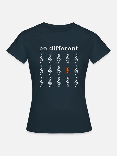 Tecla alternativa Contrabajo de viola diferente - Camiseta mujer - azul marino
