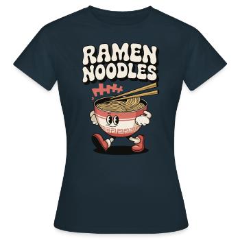 Nouilles Ramen - Idée cadeau Cuisine Asiatique - T-shirt Femme - marine - Devant - AI Model Female 172 dark (172cm)